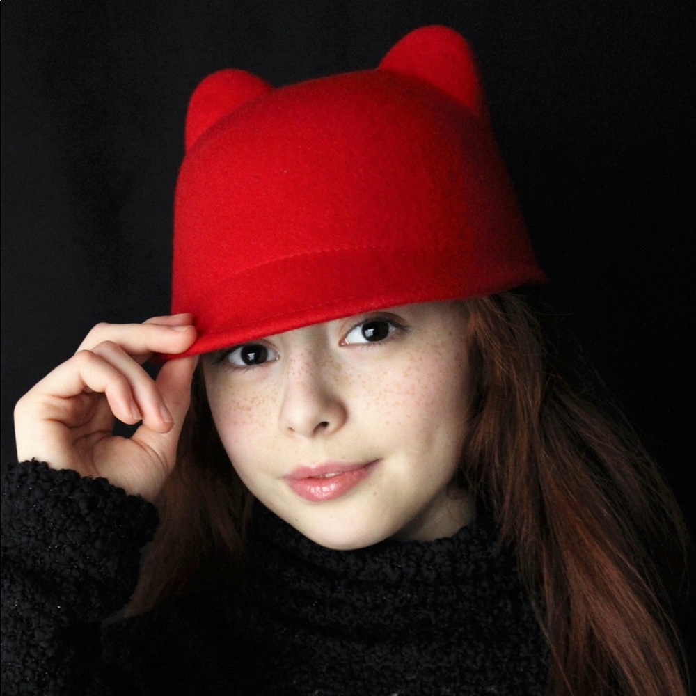 Zara Red Kids Hat with Ears